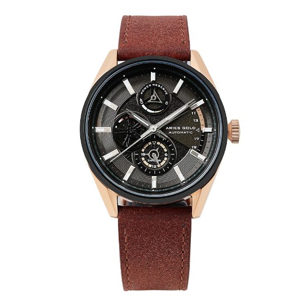 ARIES GOLD 500PCS LIMITED EDITION ROADSTER G 9021 RGBK-BR MEN'S WATCH